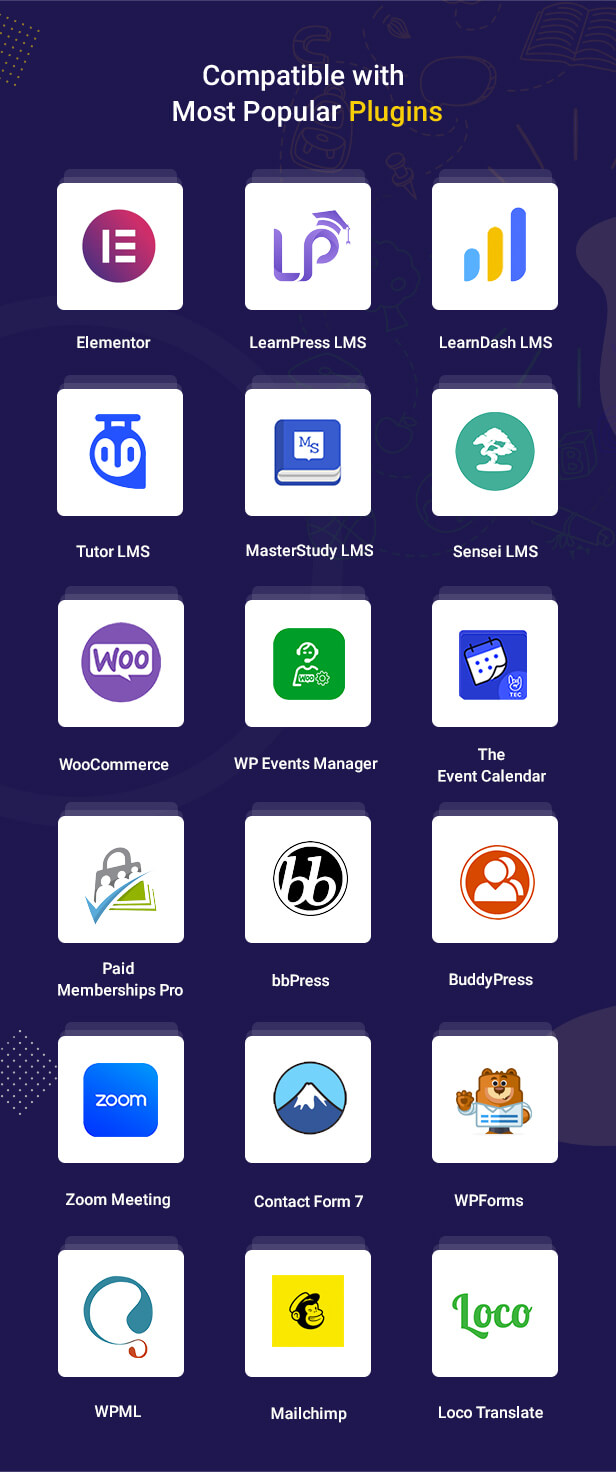 Suporte a plugins | Edubin