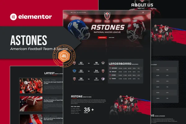 Astones - Site para Time de futebol e Esportes