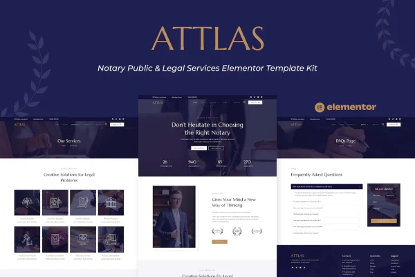 Attlas - Modelo para advogados, notário público e serviços jurídicos
