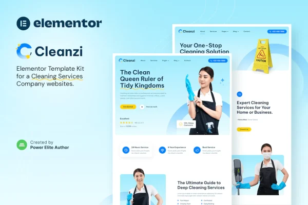Cleanzi –Modelo Serviços de Limpeza de casa, estofados, etc.