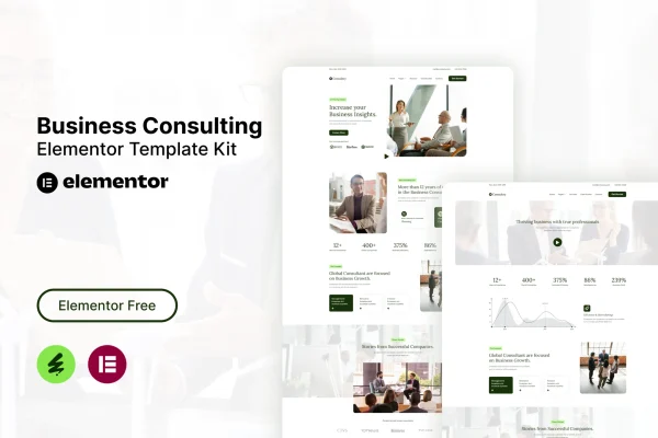 Consultry - Kit de Templates Elementor de consultoria de negócios