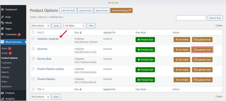 Plugin de opções de produtos extras do WooCommerce