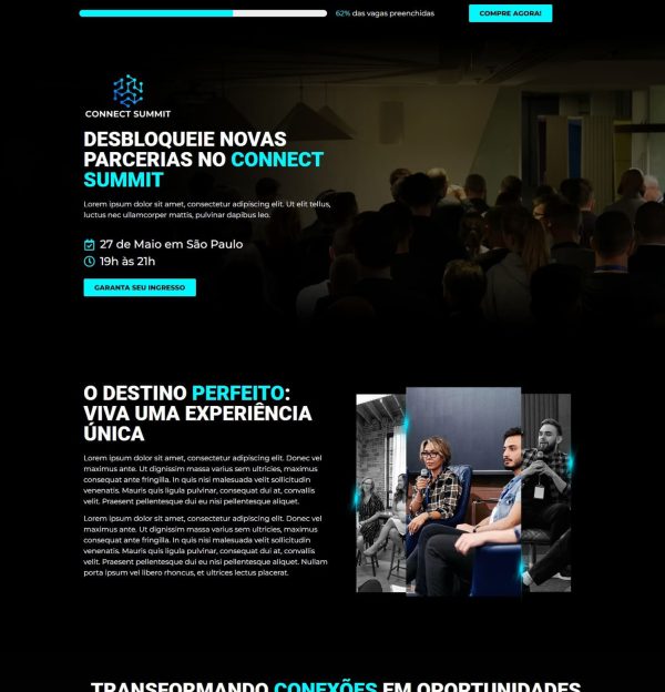 Conexão Ao Vivo - Landing Page Evento Presencial