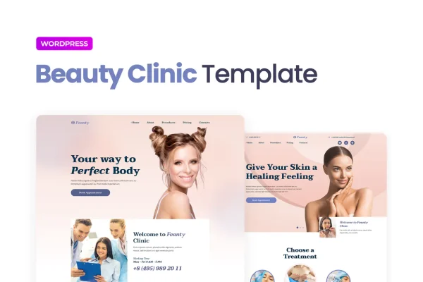 Feanty — Template Kit Elementor para clínicas de beleza