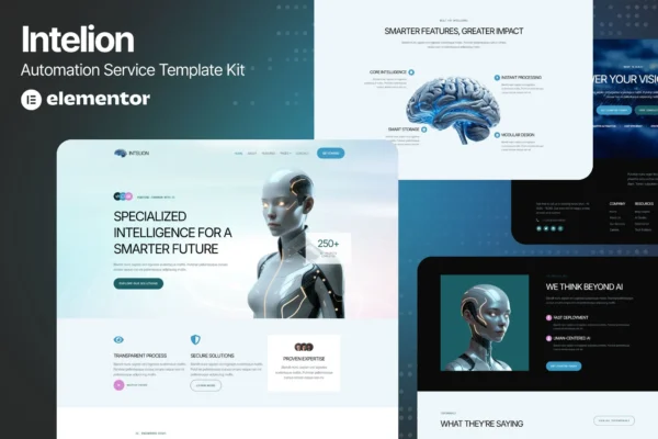 Intelion - Artificial Intelligence Services Elementor Template Kits