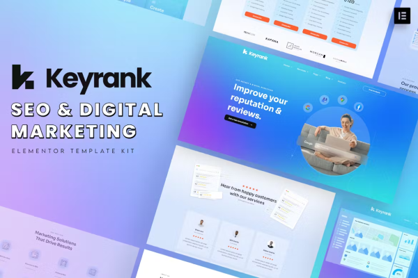 Keyrank - Template Kit de agência de SEO e marketing digital