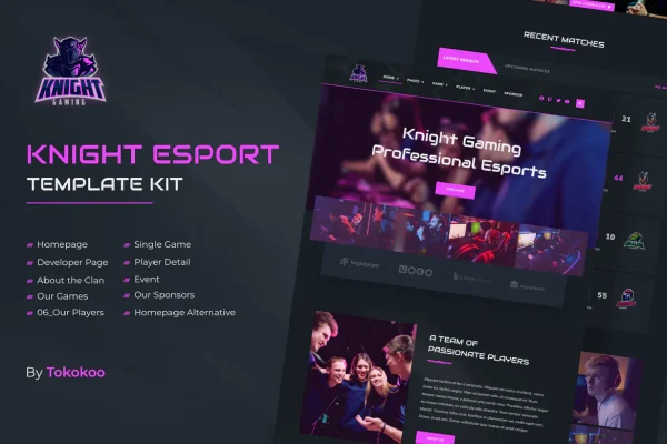 Knight -  Site para eSports e Gaming