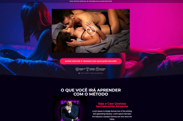Página de Vendas Segredos dos Homens