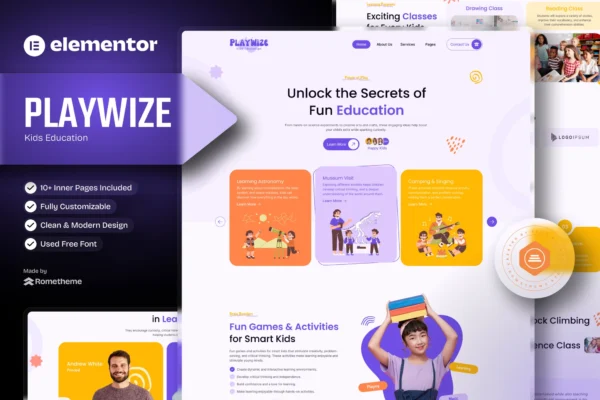 Playwize — Kit de Templates para Educação Infantil