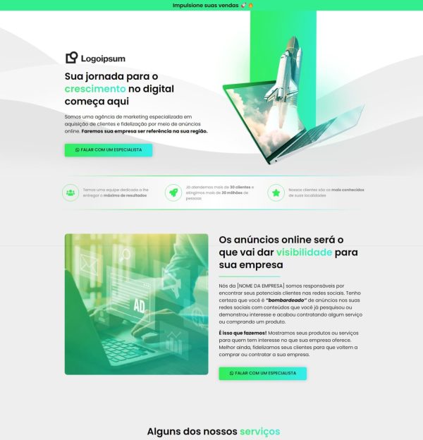 RotaDireta - Landing Page Gestor de Tráfego