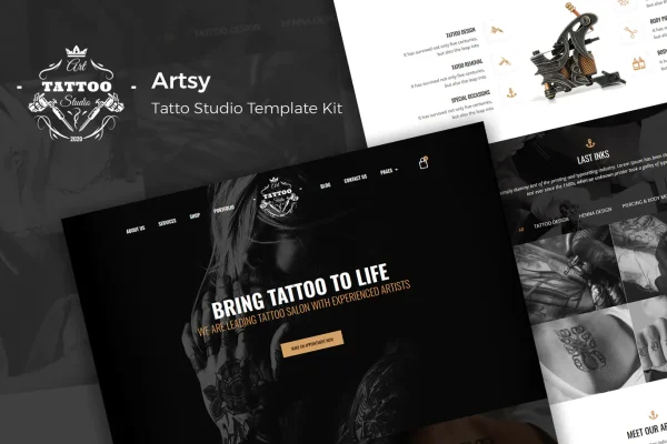 Artsy - Site e loja de estúdio de tatuagem