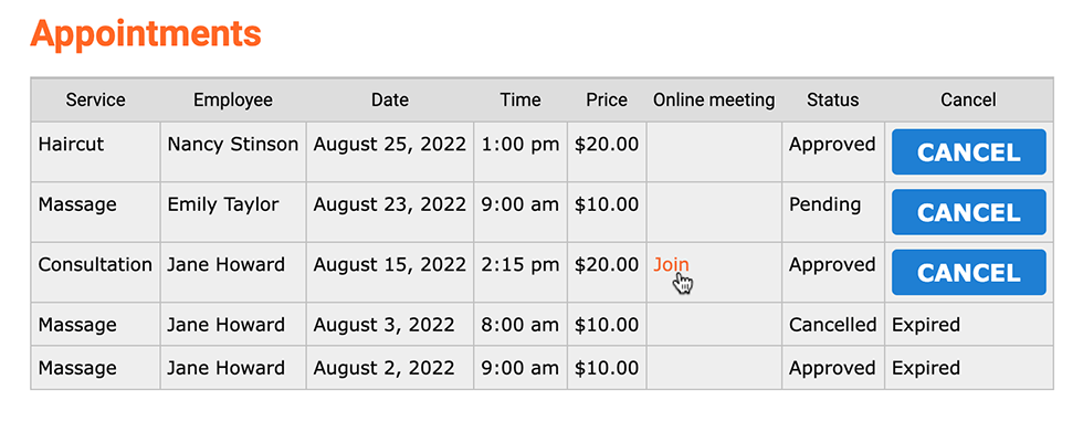 Let customers view & edit bookings online in Bookly Permita que os clientes visualizem e editem reservas online no Bookly