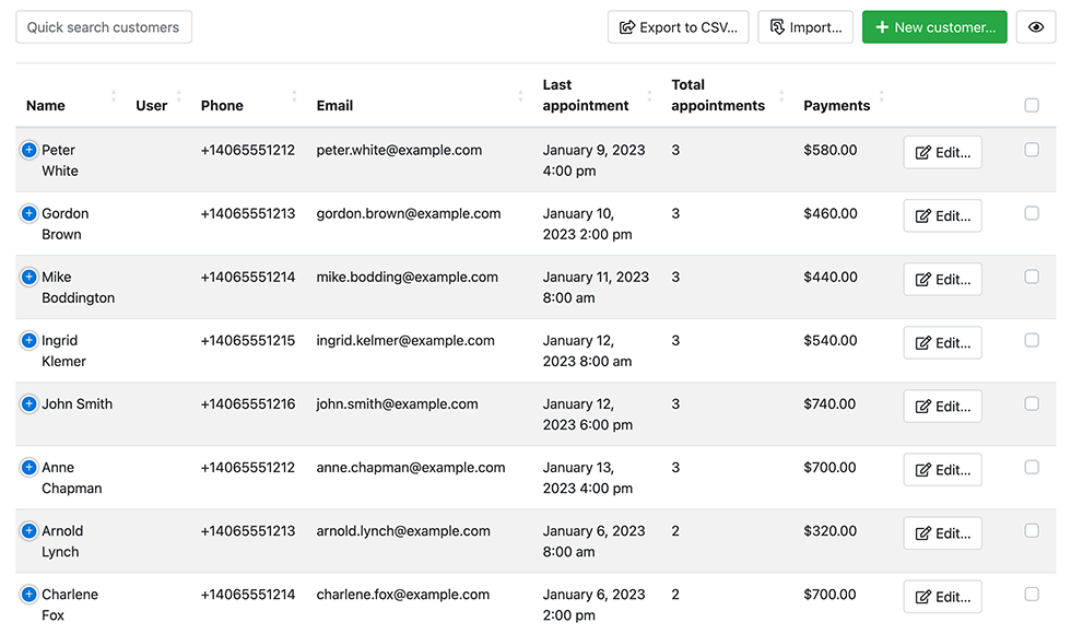 Manage your customer base effortlessly in Bookly Gerencie sua base de clientes sem esforço no Bookly