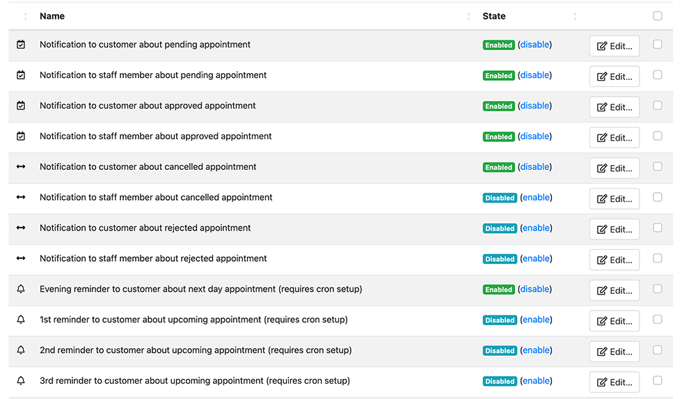 Send automatic email and SMS notifications in Bookly Envie notificações automáticas por e-mail e SMS no Bookly