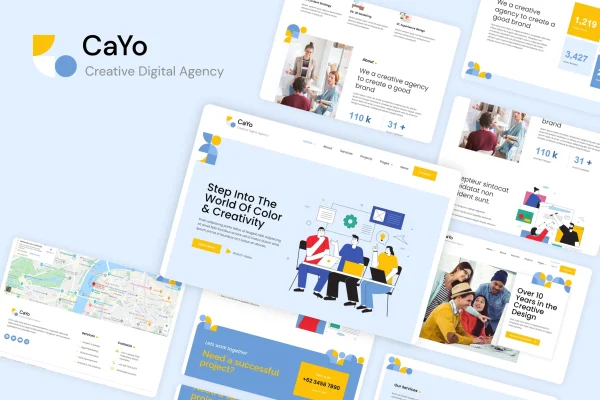 CayO - Kit de Templates Elementor da Agência Criativa