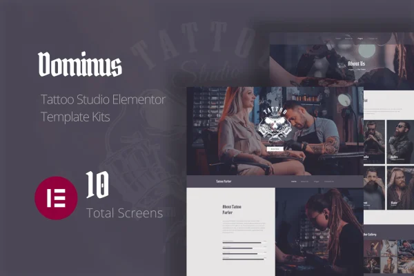 Dominus - Kits de Templates Elementor para estúdios de tatuagem