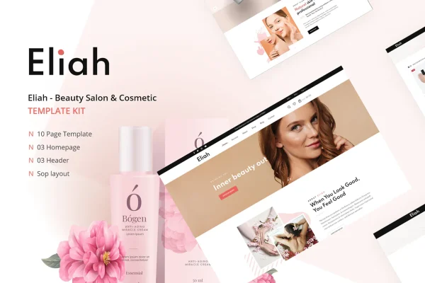 Eliah - Site de Salão de Beleza e Cosméticos