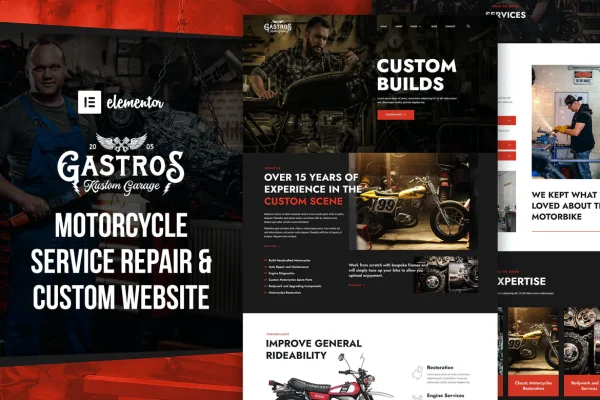Gastros Garage - Site para reparo de serviço de motocicleta