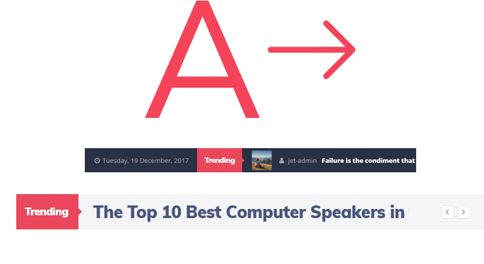 Ticker de texto - JetBlog para Elementor Page Builder