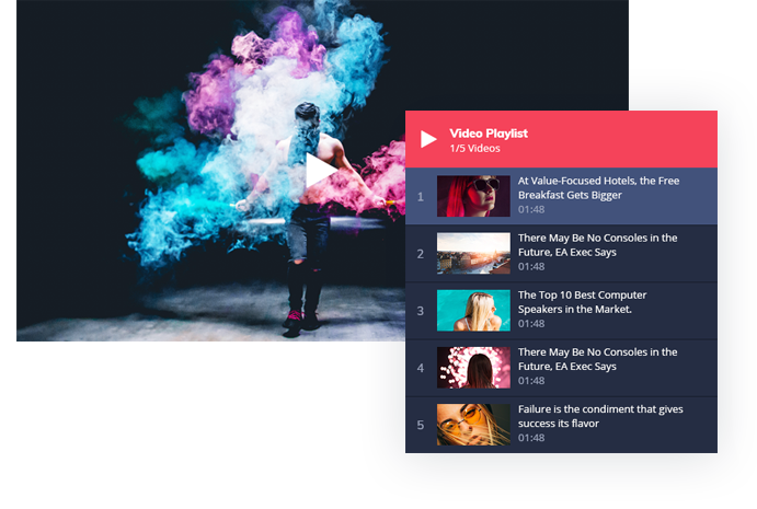 Vídeo PlayList Widget para Elementor Page Builder