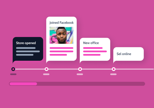línea de tiempo vertical de elementor 
