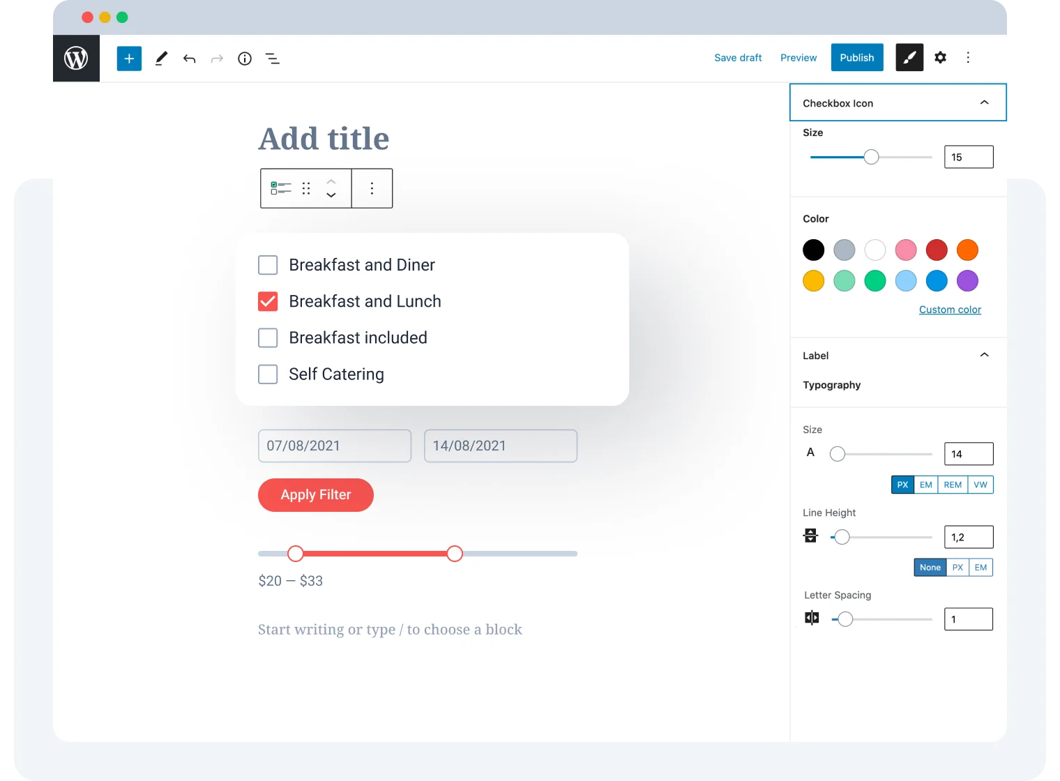 jetsmartfilters hace que los filtros luzcan elegantes