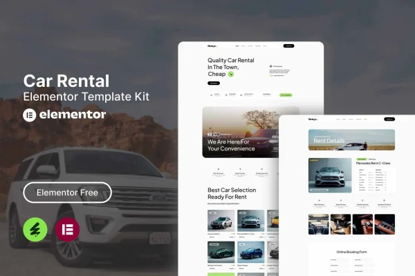 Rentcys - Kit de modelos Elementor para aluguel de carros