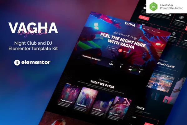 Vagha - Template Kit de boate e DJ Elementor