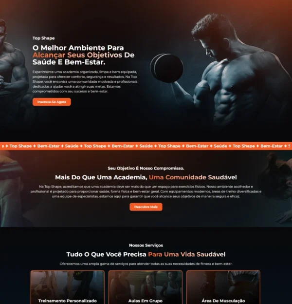 Top Shape – Gym & Fitness Elementor Template
