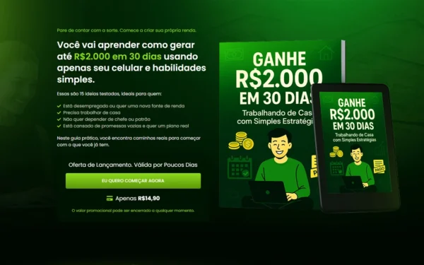 Landing Page Pronta para Ebook Low Ticket – Nicho Renda Extra