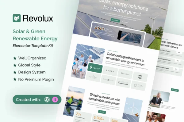 Revolux - Kit de maquetas de elementos de energía solar y ecológica
