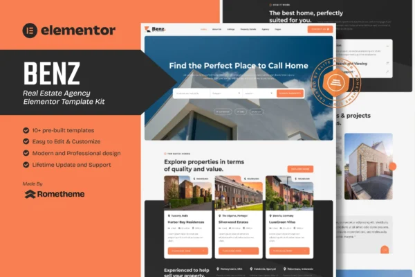 Benz - Template de Site para Imobiliária e Arquitetura