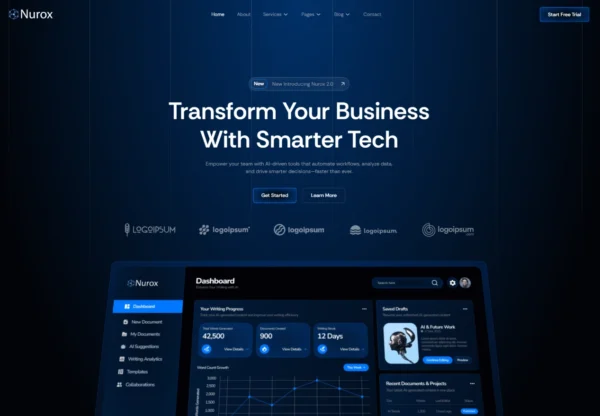 Nurox - Templates Elementor para SaaS e Negócios de IA