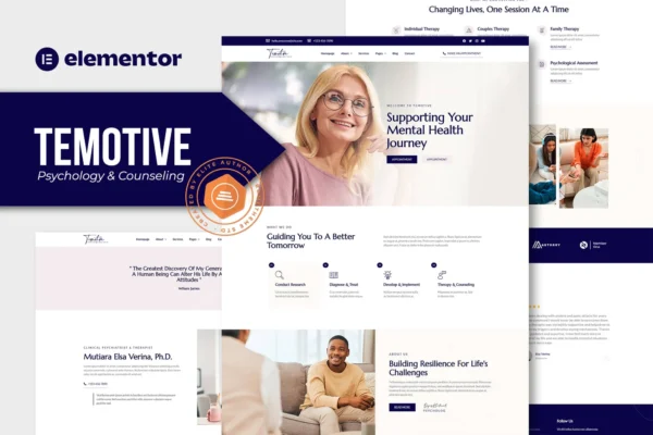 Temotive – Template Kit Elementor de Psicologia e Aconselhamento